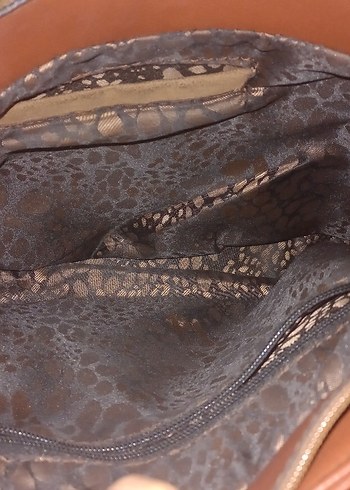 Kahverengi Kadın Süet Fermuarlı Çanta - Görsel 6