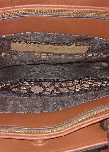 Kahverengi Kadın Süet Fermuarlı Çanta - Görsel 5