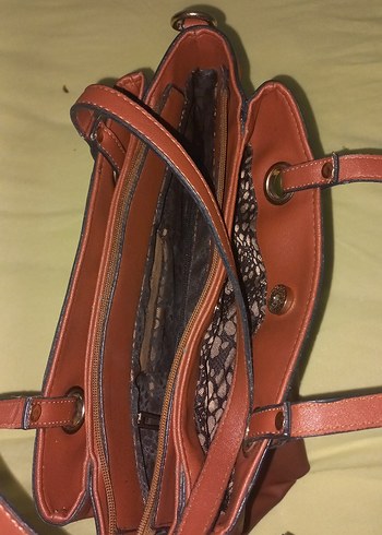 Kahverengi Kadın Süet Fermuarlı Çanta - Görsel 3