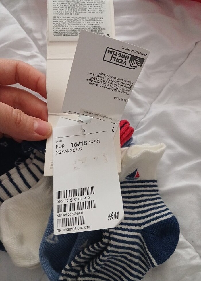 Hm 5 li bebek çorap  - Görsel 2