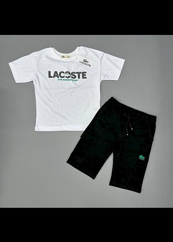 Lacoste Lacoste Siyah çocuk Takım Tişört ve Şort