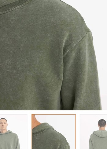 Regular Fit Yıkamalı Soluk Efektli Sweatshirt - Görsel 6