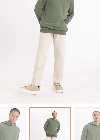 Regular Fit Yıkamalı Soluk Efektli Sweatshirt - Görsel 2