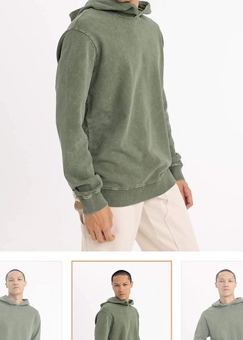 Regular Fit Yıkamalı Soluk Efektli Sweatshirt - Görsel 4