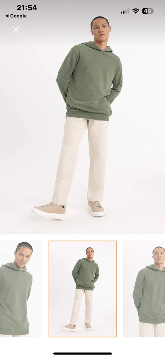 Regular Fit Yıkamalı Soluk Efektli Sweatshirt - Görsel 2