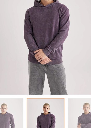 Regular Fit Yıkamalı Soluk Efektli Sweatshirt - Görsel 4