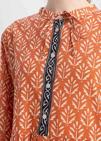 Defacto Modest %100 Pamuk Tesettür Elbise - Görsel 4