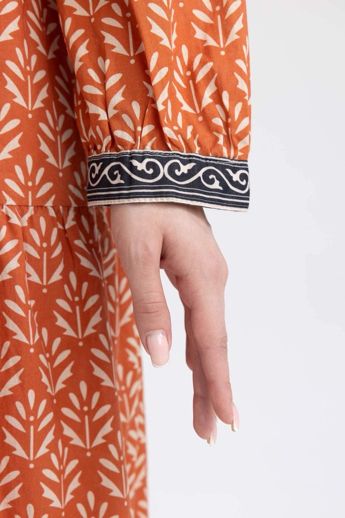 Defacto Modest %100 Pamuk Tesettür Elbise - Görsel 5