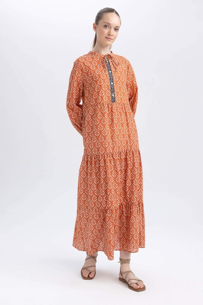 Defacto Modest %100 Pamuk Tesettür Elbise - Görsel 2