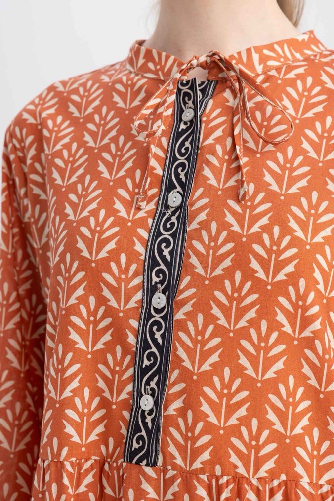 Defacto Modest %100 Pamuk Tesettür Elbise - Görsel 4