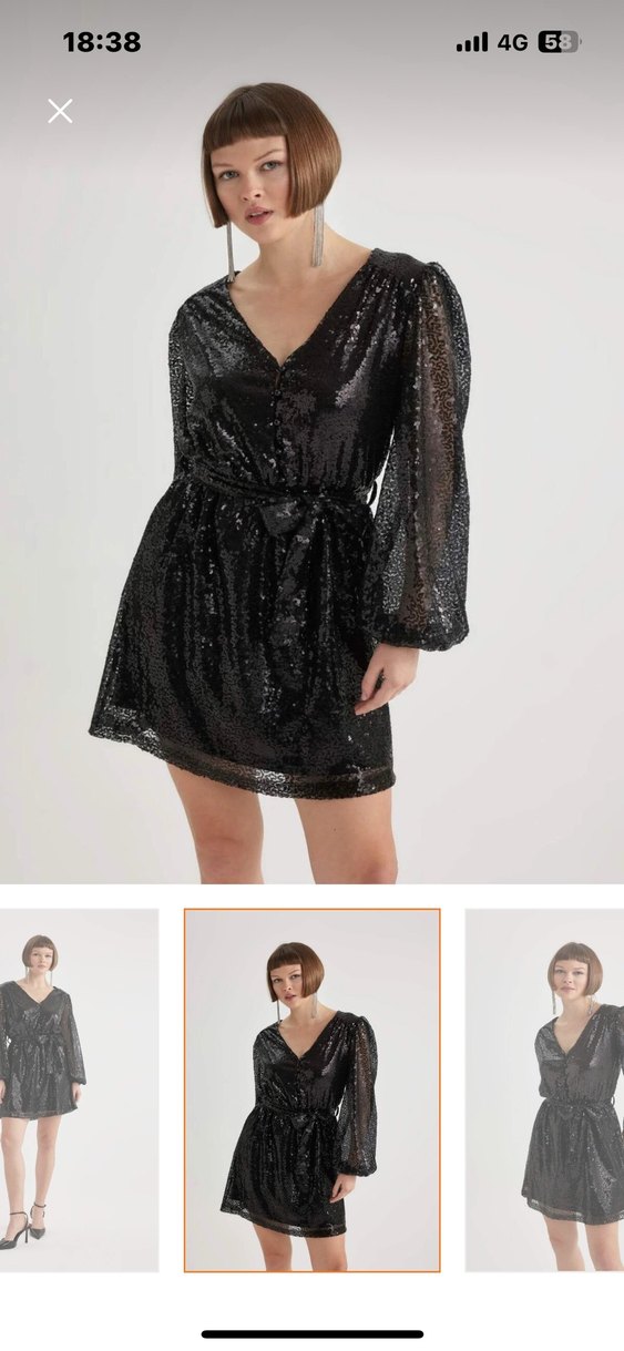 Payetli Şık Nişan Elbisesi - Görsel 5