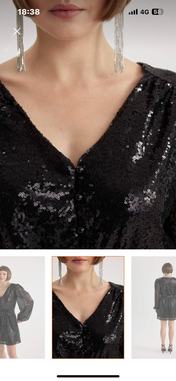 Payetli Şık Nişan Elbisesi - Görsel 3