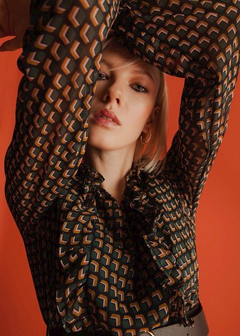 Defacto Retro Midi Boy Kemerli Elbise - Görsel 2