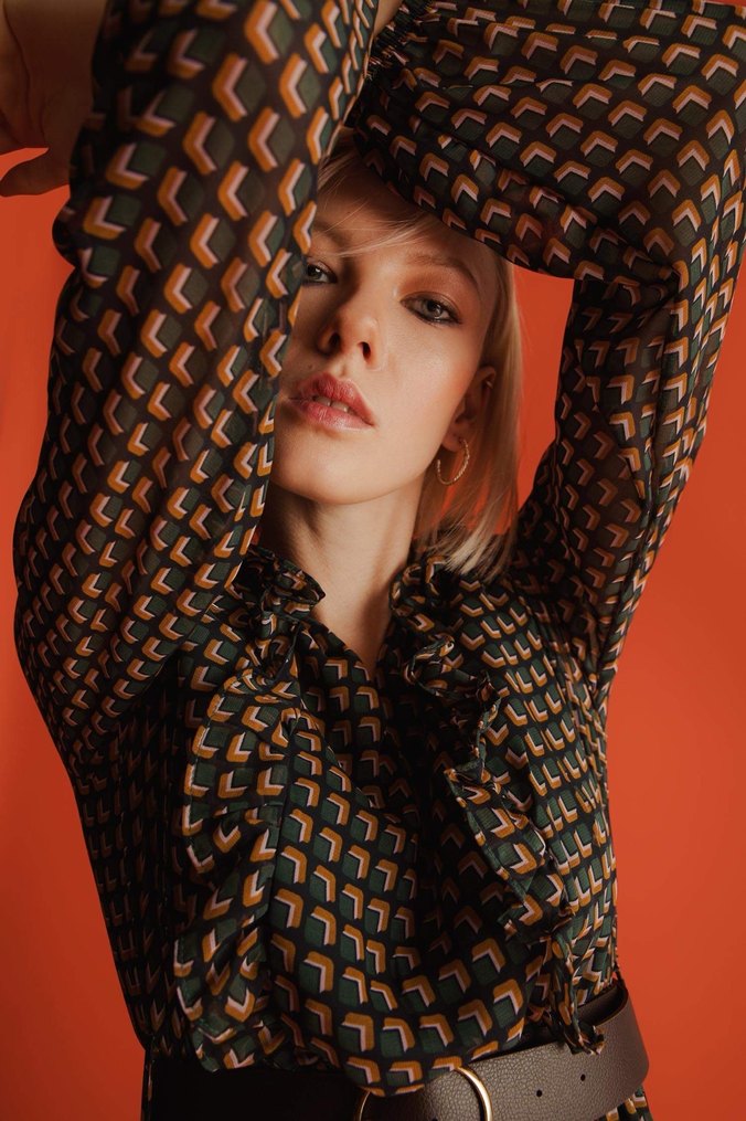 Defacto Retro Midi Boy Kemerli Elbise - Görsel 2