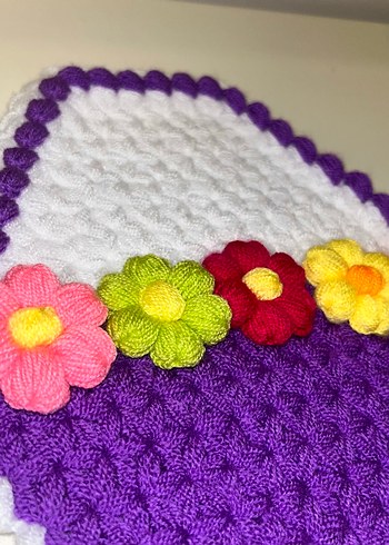 Sepet Figürlü Çiçekli Örgü Lif - Görsel 2