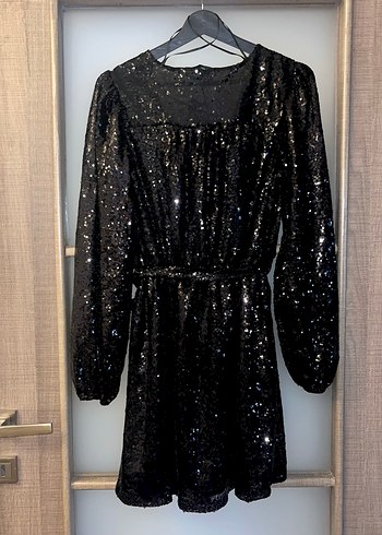 Pul Payet Işıltılı Gece Elbisesi - Görsel 4