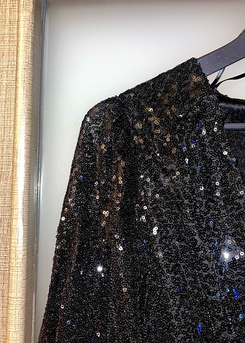 Pul Payet Işıltılı Gece Elbisesi - Görsel 2