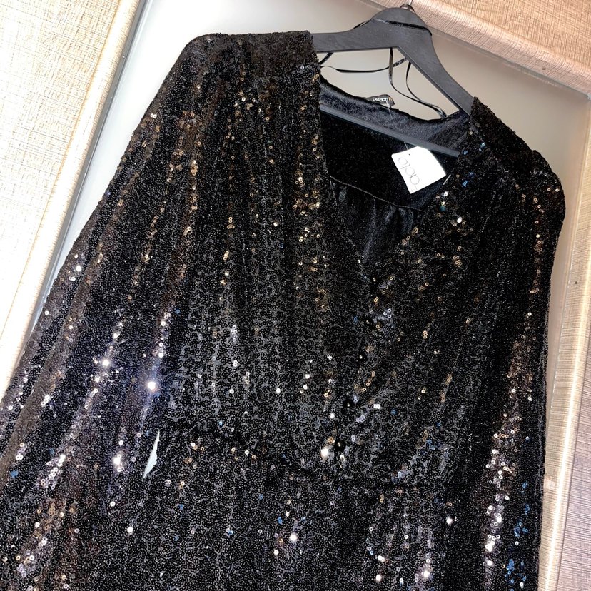Pul Payet Işıltılı Gece Elbisesi - Görsel 3