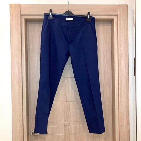 Saten Sateen Lacivert Kumaş Pantolon