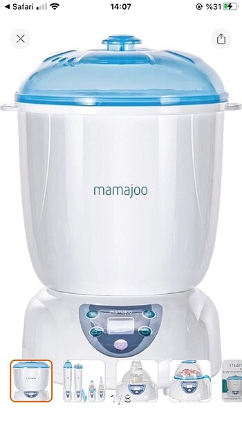 Mamajoo 5 işlevli buharlı sterilizatör