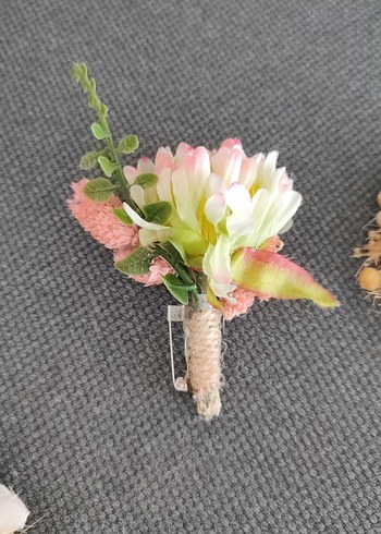 Gelin tokası, küpesi ve damat yaka çiçeği - Görsel 5