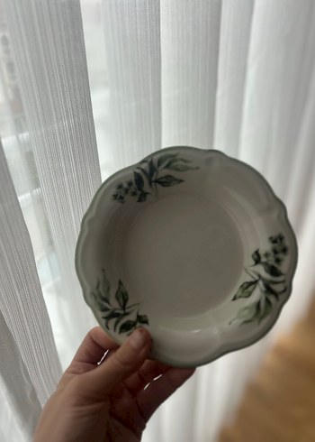 Yeşil Çiçek Desenli Porselen Yemek Takımı - Görsel 2