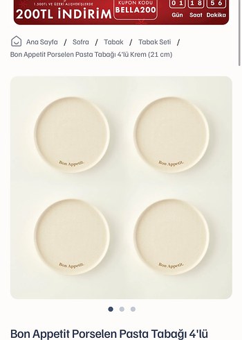 Beyaz porselen kahvaltı ve sunum Tabakları Seti - Görsel 7