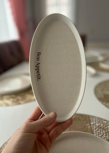 Beyaz porselen kahvaltı ve sunum Tabakları Seti - Görsel 3