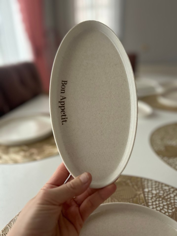 Beyaz  porselen kahvaltı ve sunum Tabakları Seti - Görsel 3