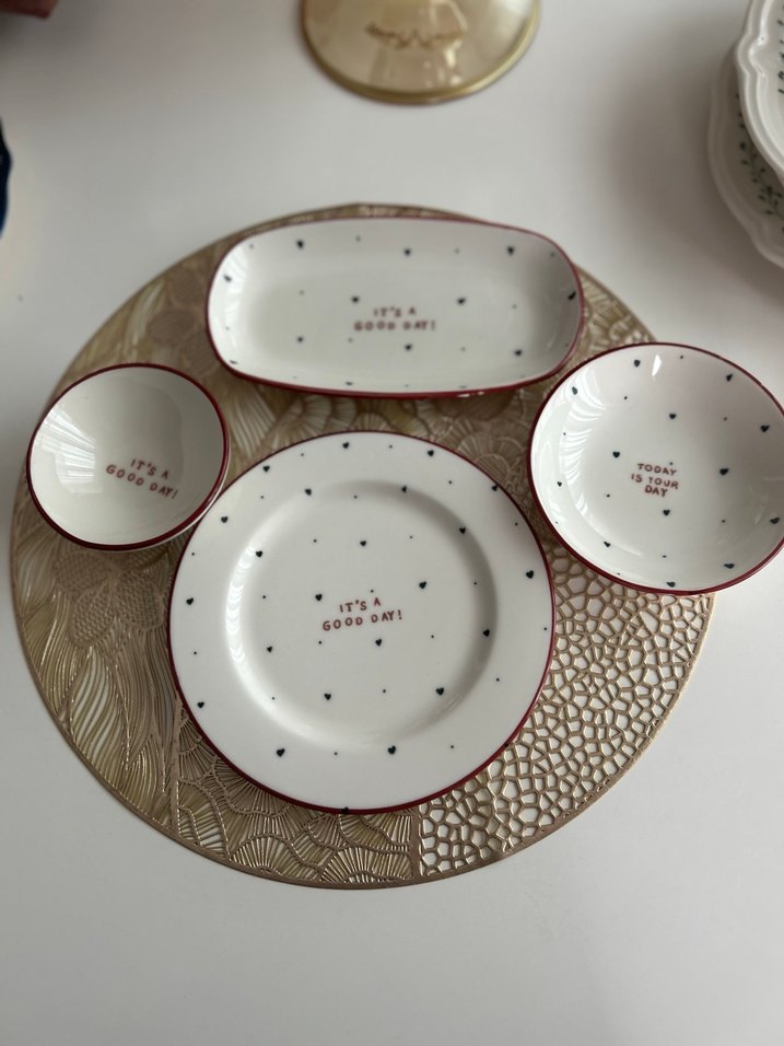 Beyaz porselen  kahvaltı Tabak Seti - Görsel 4