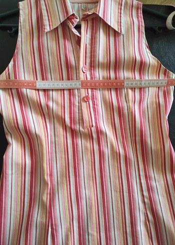 Çizgili Midi Elbise - Görsel 3