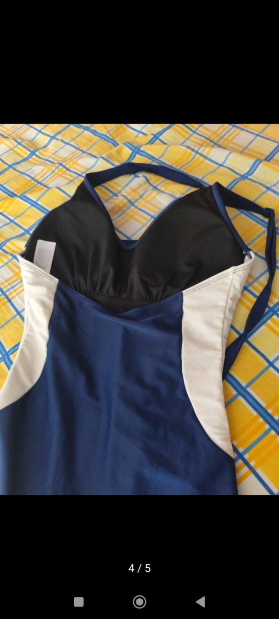 Kadın Lacivert İnce Askılı Mayo - Görsel 4