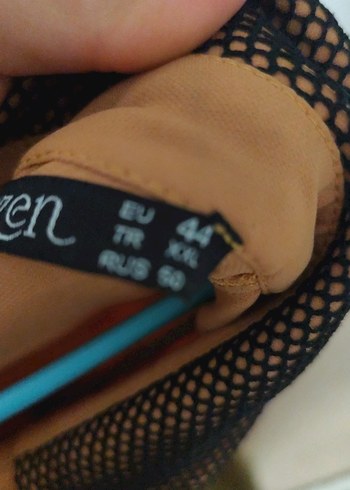 hardal rengij Uzun Kollu Kadın Tunik - Görsel 5