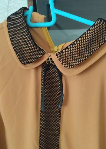 hardal rengij Uzun Kollu Kadın Tunik - Görsel 4