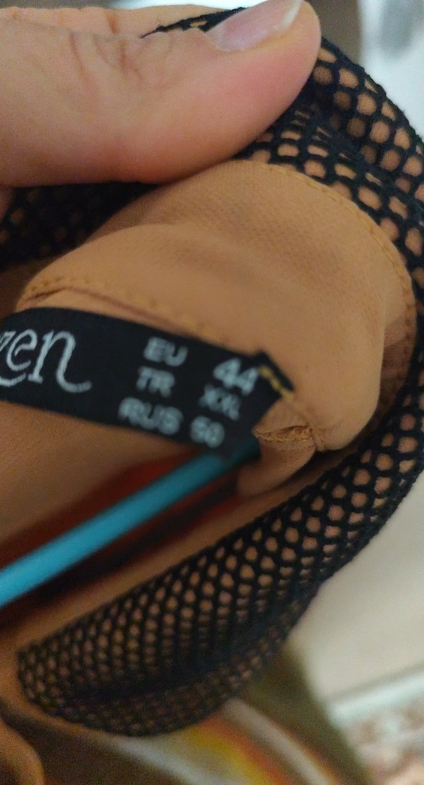 hardal rengij Uzun Kollu Kadın Tunik - Görsel 5