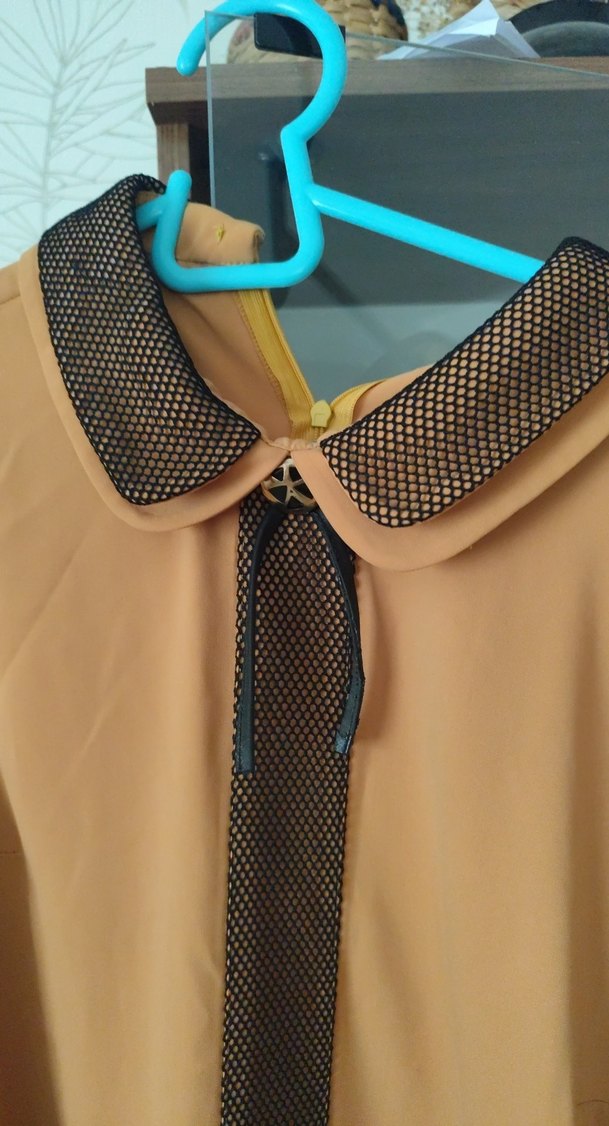 hardal rengij Uzun Kollu Kadın Tunik - Görsel 4