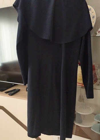 Lacivert Uzun Kollu Düğmeli uzun gömlek - Görsel 5