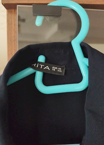 Lacivert Uzun Kollu Düğmeli uzun gömlek - Görsel 4