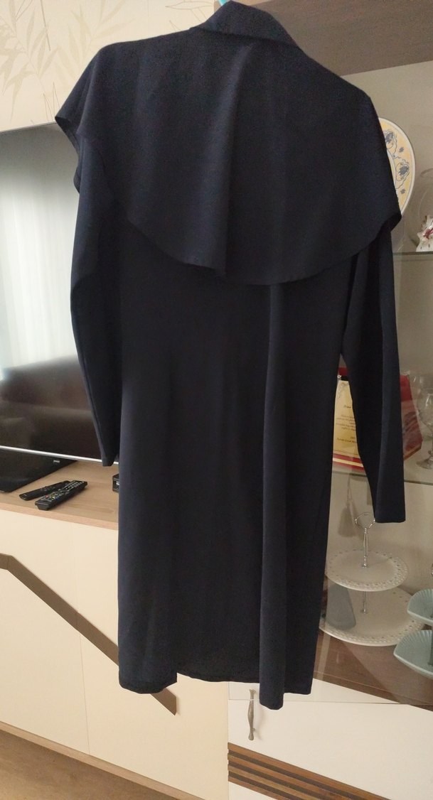 Lacivert Uzun Kollu Düğmeli uzun gömlek - Görsel 5