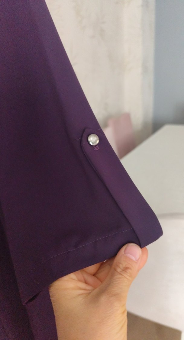 Mor Uzun Kadın ceket - Görsel 2