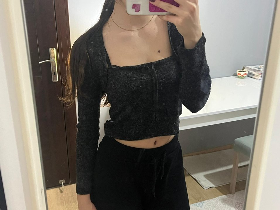 kikiriki füme crop buluz - Görsel 3