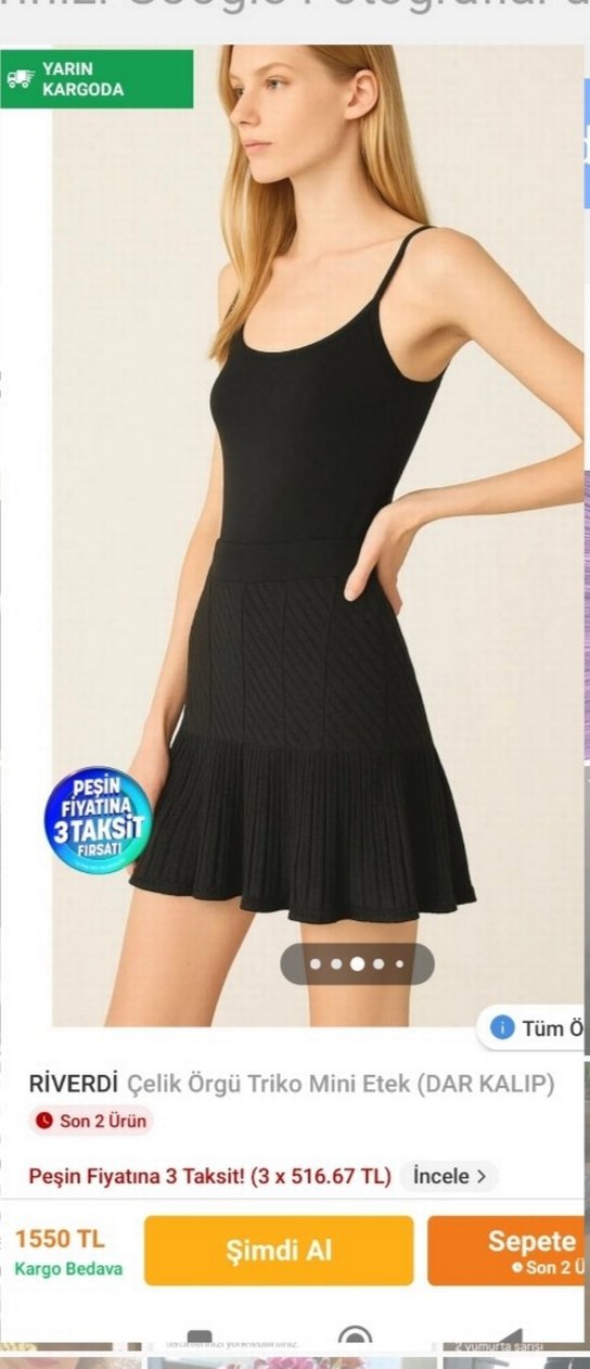 riverdi triko kısa etek - Görsel 3