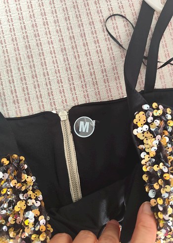 Zara pulluPayetli Mini Abiye Elbise - Görsel 12