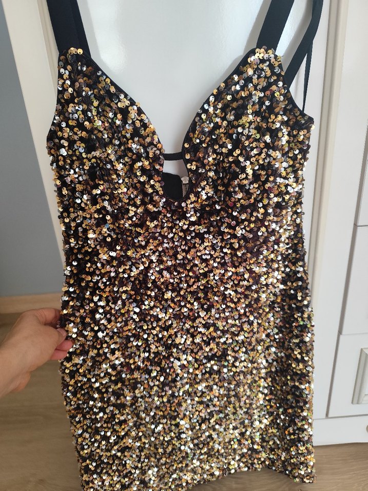 Zara pulluPayetli Mini Abiye Elbise - Görsel 4