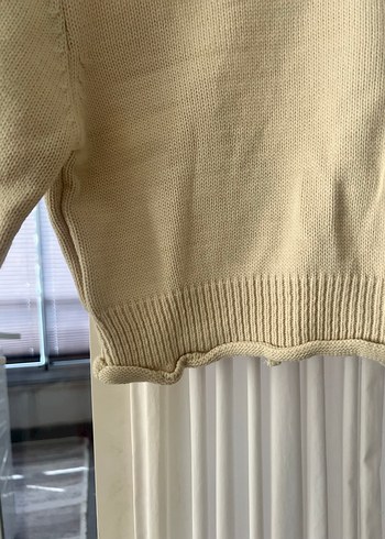 Bej Kadın İnce Triko Uzun Kollu Kazak - Görsel 3