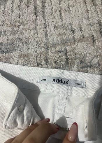 Beyaz Mini Kot Etek - Görsel 3