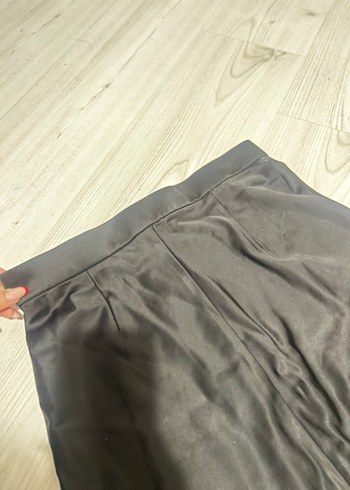 Siyah Uzun saten etek - Görsel 5