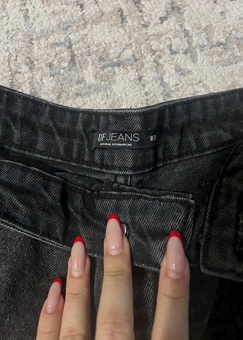 antrasit kot şort iki düğmeli çok rahat likralı - Görsel 3