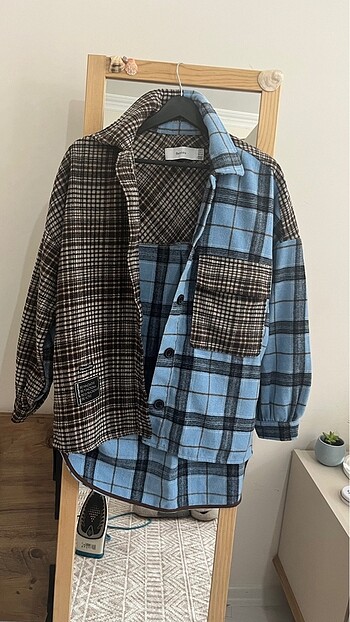 m Beden mavi Renk Bershka Bomber ceket gömlek