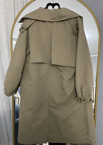 Bej Kadın trençkot - Görsel 4